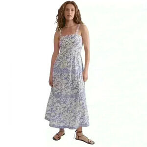 Marine Layer Selene Maxi Dress in Twilight Blue Flora - Size XL